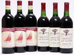 12 bts. Cabernet Sauvignon, Dry Creek Vineyard 1984 A hfin. etc. Total 21 bts.