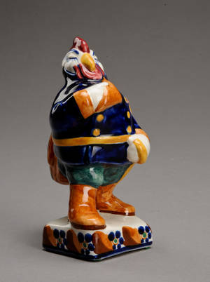 Aluminia figur af Kai Nielsen. Hanen