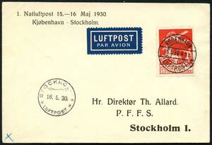 AFA 146 1925. Gl. Luftpost. 25 Øre, rød –º