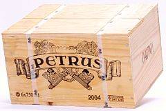 6 bts. Château Petrus, Pomerol 2004 A hfin. Owc.