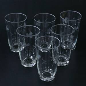 GLAS, grogglas, 1900-talets början dekor av slipade blommor.