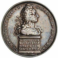 Frederik IV, reformationsfesten 1717, Berg, Ag, 42 mm, 28,1 g, G 309