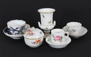 Porslin 5 delar, Meissen, Tyskland, 1900-tal