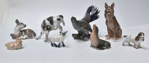Royal Copenhagen og BG. En samling figurer af porcelæn. 8