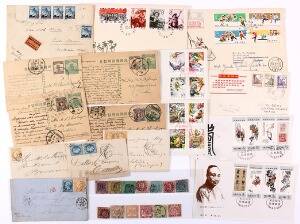 Hele verden. BREVE. Lot breve, kort og FDC fra Kina incl. bedre og Frankrig m.m. Desuden planche mærker fra gamle tyske stater.