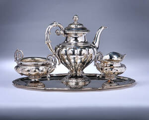 Grann Laglye, Samuel J.N. Prahl m.fl. Kaffeservice af sølv, 18- og 1900-tallet 4