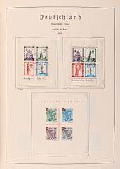 Germany. States, Zones and Areas. Interesting collection in a thick album with many better stamps, sets and minisheets. Please inspect