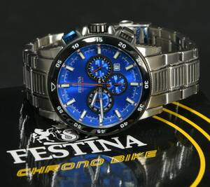 Festina, Chrono Bike, herrearmbåndsur, rustfrit stål i Festina æske