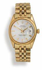 Rolex Herrearmbåndsur af 18 kt guld. Model DateJust, ref. 1601. Chronometer certificeret automatisk værk med dato. Ca. 1968-69.