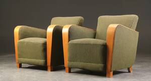 Par Art Deco lænestole, birk 2