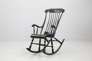 GUNGSTOL, svartmålad, 1800-tal
