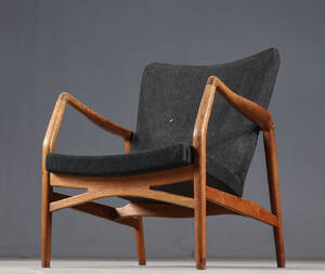 Kurt Olsen. Lænestol, teaktræ, 1951