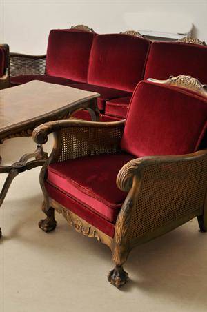 Sittgrupp i Chippendale-stil 4