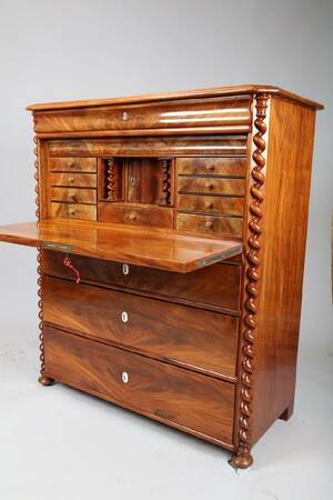 CHIFFONJE, 1800-TALETS SLUT, MAHOGNY, HÖ 124, 109X51 CM