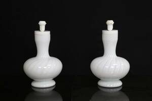 BORDSLAMPOR, ett par, glas, möjligen Murano, Italien