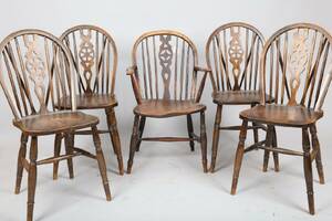 STOLAR, 4 ST, SAMT KARMSTOL, 1900-TAL, WINDSORTYP, EK