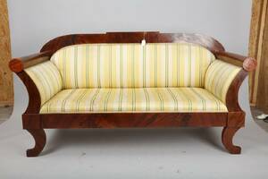 SOFFA, 1800-TAL, KARL JOHAN, MAHOGNY, LÄ CA 180 CM