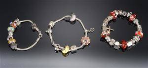 Pandora tre armbånd med charms 3