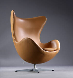 Arne Jacobsen. Lænestol, Ægget med vippefunktion, model 3316