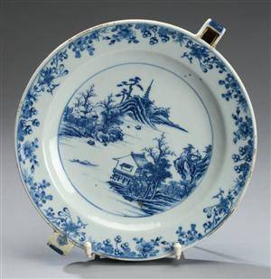 Kinesisk varmetallerken af porcelæn, 1700-tallet