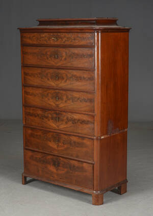 Christian VIII chiffoniere af mahogni,1900-tallets midte