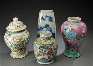 Fire dele kinesisk porcelæn, 1900tallet 4