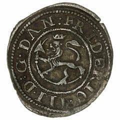 Norge, Frederik III, skilling 1668, NM 246, H 71C, S 120 - nydeligt eksemplar