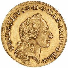 Frederik V, kurantdukat 12 mark 1762, H 22E, F 269