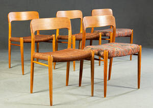 Niels O. Møller, Modell 71, Stühle Esszimmerstühle für J.L. Møllers 5
