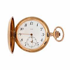 L.U. Chopard dobbeltkapslet lommeur af 14 kt. guld. Ca. 1900-1910. Vægt ialt 102 gr. Kassediam. 57 mm.