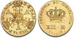 Kurantdukat 12 mark 1757 VH stråledukat, H 24A, S 3, F 278