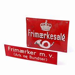 POSTSKILTE. 2 fine gamle skilte se foto