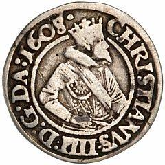 Christian IV, 8 skilling 1608, H 96