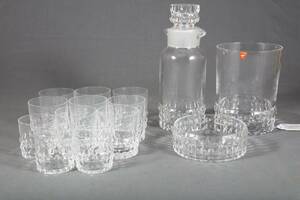 INGEBORG LUNDIN 1921-1992, GLASSERVIS, 14 DELAR BESTÅENDE AV SHAKER, ISHINK, SKÅL, 8 ST SELTERGLAS SAMT 3 MINDRE GLAS, SILVIA, ORREFORS