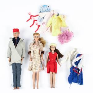 BARBIE, KEN samt SKIPPER, Mattel samt tillbehör, 1960-tal