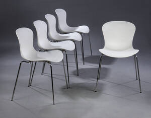 Kasper Salto for Fritz Hansen. Sæt på fem stole model NAP 5