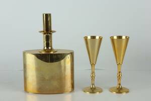 PIERRE FORSSELL, karaff, samt snapsglas, 2 st, Skultuna Bruk