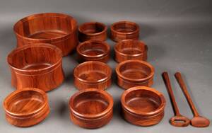 Woodline, samling skåle af teak 13