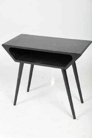 SIDOBORD, 1900-TALETS MITT, SVARTLACKERAD, HÖJD 52, 58 X 28 CM