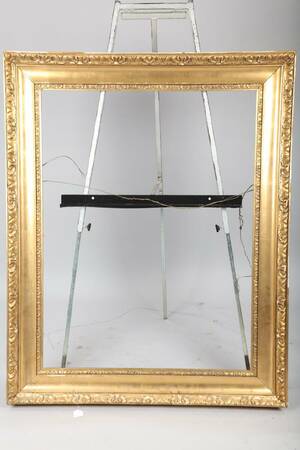 TAVELRAM, OMKRING 1900, FÖRGYLLD, RAMMÅTT 135 X 108, TAVELMÅTT 110 X 83 CM