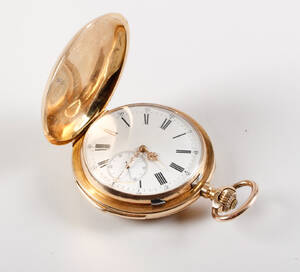 Dobbeltkapslet lommeur stemplet Heures Répétition Quarts. Chronographe