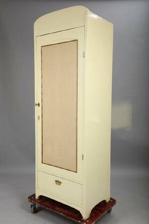 KLÄDSKÅP, JUGEND, 1900-TALETS FÖRSTA HÄLFT, TOTAL HÖ 200, DJ 49, BR 69 CM