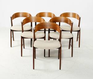 Dansk møbeldesigner. Sæt på seks stole af palisandermahogni 6
