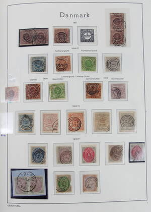 Danmark samling i Leuchtturm album. 1851 - 2000. Stemplethængsletpostfrisk
