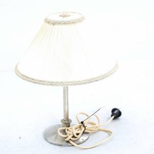 BORDSLAMPA, Art Deco, vitmetall.