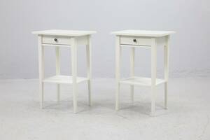 SÄNGBORD, vitlackerade, Hemnes, IKEA, 2010-tal