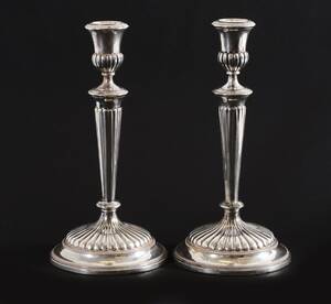 Ljusstakar ett par, silver, 1900-tal