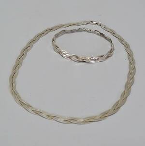 Smycke set, 2 delar, Halsband och armband, Sterling silver,