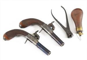Slaglåspistoler ett par, 1800-tal