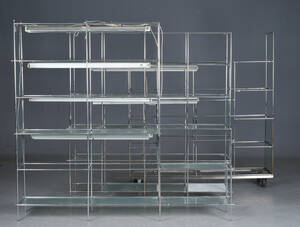 Poul Cadovius. Abstracta reolsystem af forkromet metal 3
